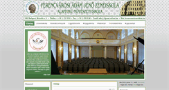 Desktop Screenshot of ferencvarosizeneiskola.hu